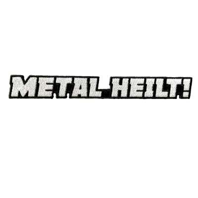 Gesticktes Patch 'Metal Heilt!' klein