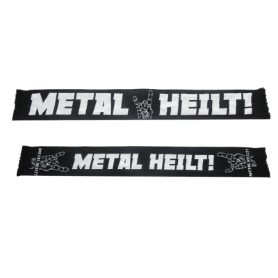 Gewebter Schal 'Metal Heilt!' schwarz